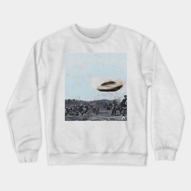 A UFO Landing in the Civil War Crewneck Sweatshirt by Avedaz